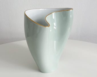 Seltene Vintage Mid Century Beate Kuhn für Rosenthal Freeform Porzellan Vase