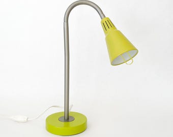 1990's Vintage IKEA Kvart Green Gooseneck Desk Lamp