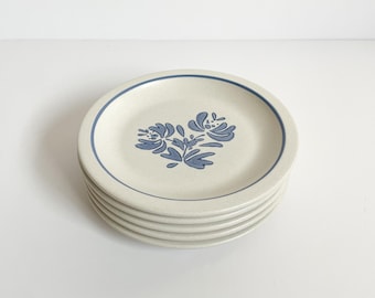 Set of 5 Vintage Pfaltzgraff Yorktowne Stoneware Salad Plates