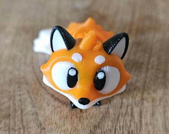 Fox Keychain – Small 3.5" 3D Printed Articulated Woodland