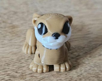 Babyotter – 5 cm 3D-geprint, beweegbaar oceaandier