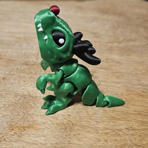 Dinodeer – (4インチ) 3Dプリントの関節式ホリデー恐竜鹿
