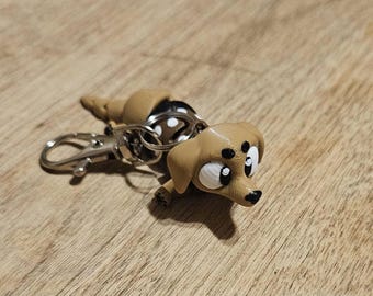 Small Sausage Dog Keychain – ("3) 3D Printed Dachshund Keychain • Cute Wiener Dog Charm