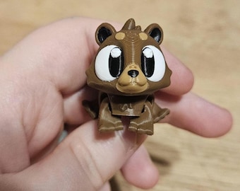 Figura de oso pequeño impreso en 3D (3,8 cm) / Mini animal del bosque / Oso de color personalizado / Decoración de escritorio