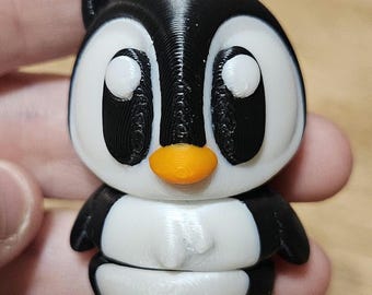 Chaveiro de Pinguim Bebê – Figura Articulada Impressa em 3D de 5 cm