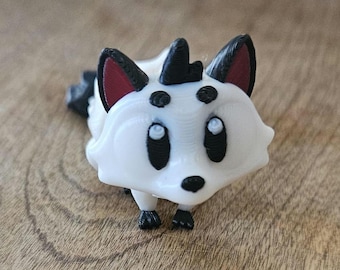 Arctic Fox Keychain –3.5" 3D Printed Articulated Winter Creature |