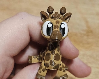 Gelede mini-babygiraf (2") – 3D-geprint bureau huisdier
