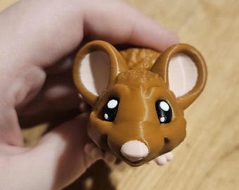 Ratinho pequeno – (4") Animal de estimação articulado de mesa impresso em 3D