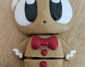 3D Printed Articulated 4" Gingerbread Man: Christmas Holiday Decor