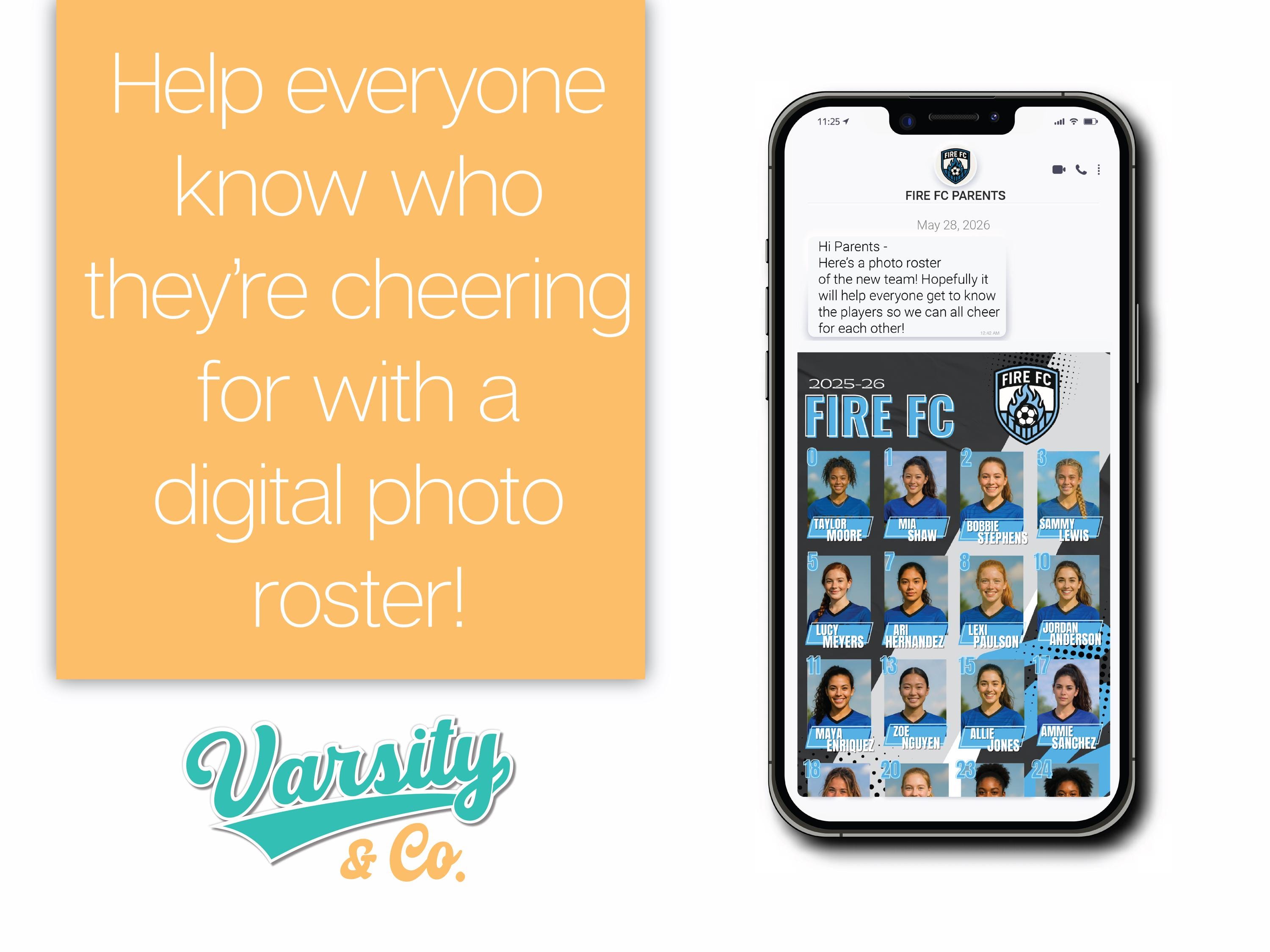 Transparent Team Roster Team Roster Template Canva Editable | Sports Team Roster Poster | Coach ...