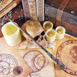Leather (faux) Wrap Wizard Wand / Wood Magic Wand / Master Handcrafted Wand