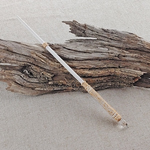 High Elven Crystal Wizard Wand / Wood Magic Wand / Fantasy Wand / Master Handcrafted Wand