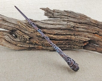 Tidebreaker Wand - Handcrafted Wooden Wizard Wand, Cthulhu & Kraken