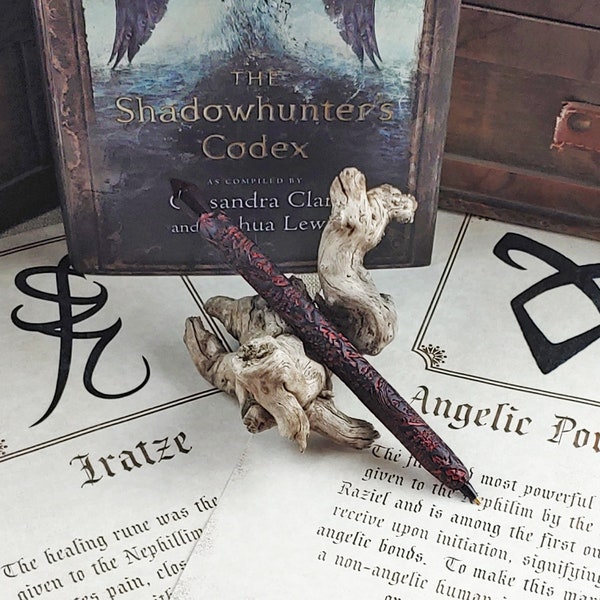 Red Demon Shadowhunter Stele Pen - Refillable Polymer Clay Pen