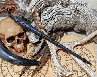 Raven Wings Wizard Wand, Wood Magic Wand, Fantasy Wand, Master Handcrafted Wand