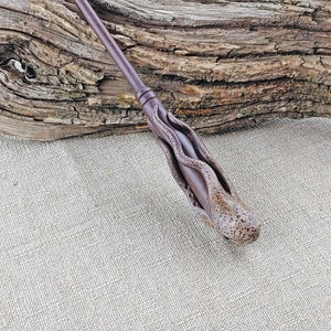 Cthulhu Octopus Wizard Wand, Hand-Crafted Wood, Magic and Fantasy image 5