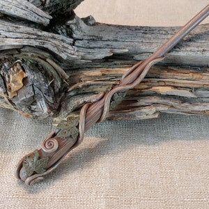 Ivy Vine Wizard Wand, Handcrafted Wood, Magic and Fantasy