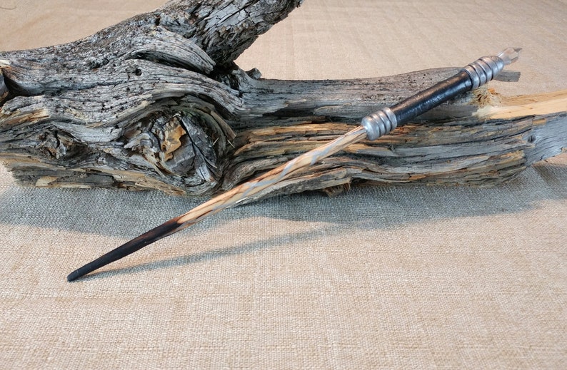 Lightning Wizard Wand / Wood Magic Wand / Polymer Clay Wand Etsy