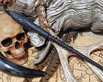 Raven Wings Wizard Wand: Handcrafted Wood Magic Wand