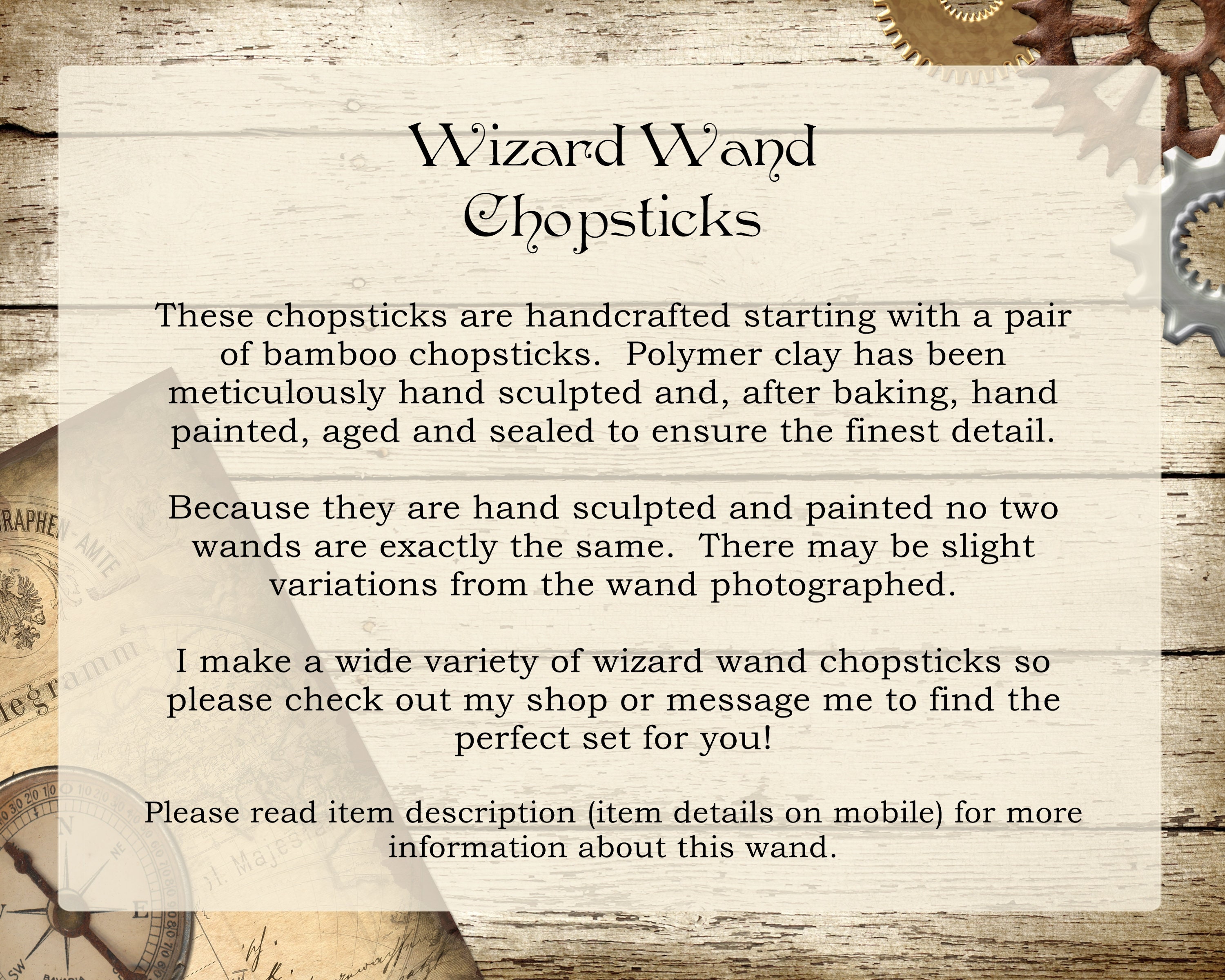 Wizard Wand Bamboo Chopsticks Vine Etsy Canada