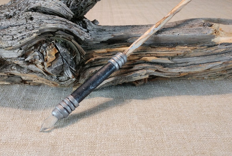 Lightning Wizard Wand / Wood Magic Wand / Polymer Clay Wand Etsy