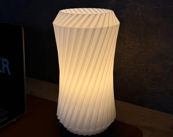 3D Printed Table Lamp – Dessau Modern Desk Lamp, Recycled Sustainable Home & Office Decor