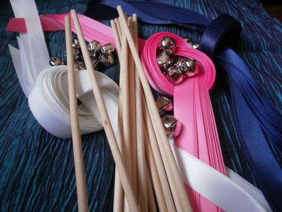 Diy Bride 75 Triple Ribbon Wands Wedding Wands Send Off Etsy