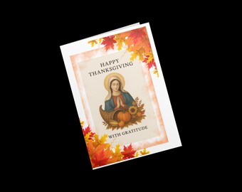 Gezegende moeder Thanksgiving afdrukbaar – digitale katholieke kaart