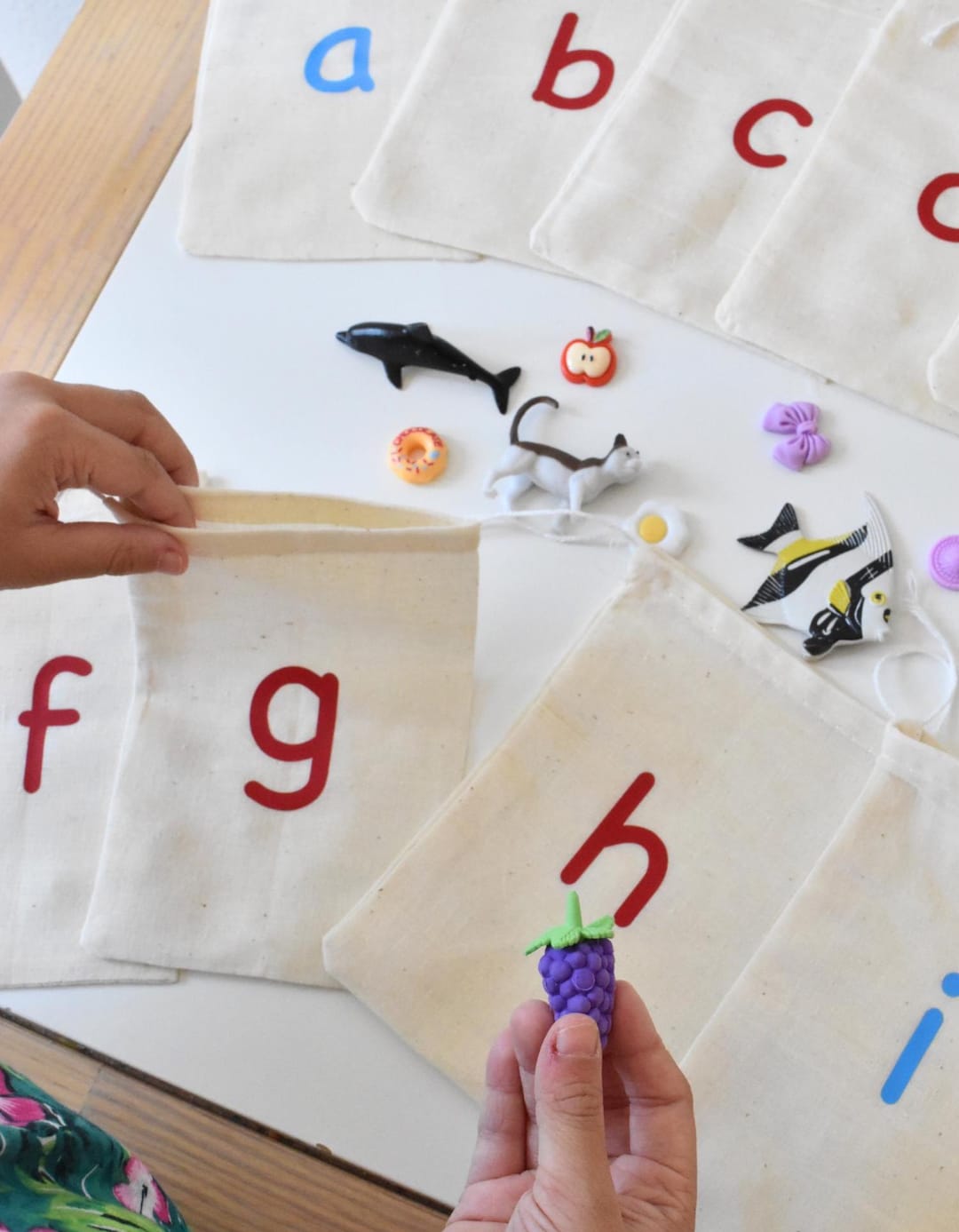 Montessori Alphabet Sound Bags ABC Letter Matching Game Mini Objects ...