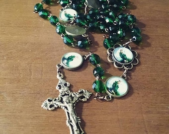 St Jude Pater and Center Bronze Catholic Handmade Rosary