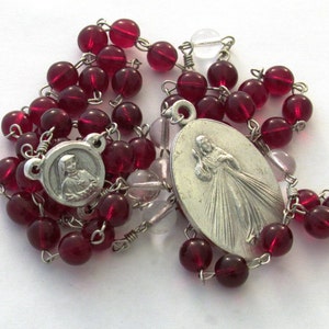 Chaplet of Divine Mercy Catholic Prayer St Faustina Handmade
