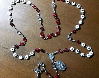 Family Name Custom Rosary - Mother's Rosary, Grandmother's Rosary, Handmade Catholic Heirloom Sacramental