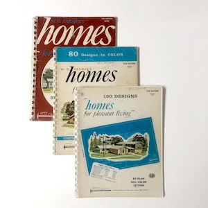 Vintage Mid Century W D Farmer House Plan Catalogs 9th 12th 14th Editions