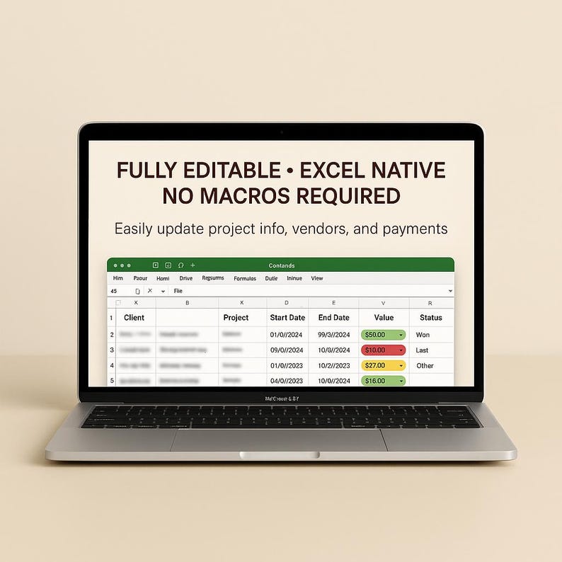 Excel Project Management Tracker | Client Renewals & Extensions ...