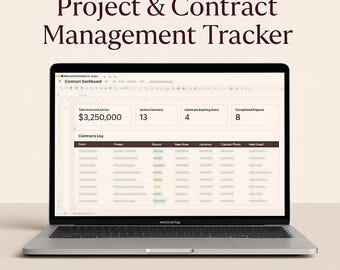 Excel Project Management Tracker | Client Renewals & Extensions (Digital Download)