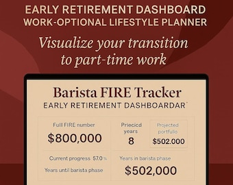 Barista FIRE Calculator Excel | Early Retirement Planner