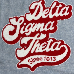 Delta Sigma Theta Statement Chenille Patch | Divine Nine Greek Jacket Patch | Limited Edition