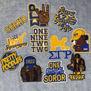 SGRho Legacy Set | Single Patch or 7-Patch Bundle | Sigma Gamma Rho Iron-On Patches