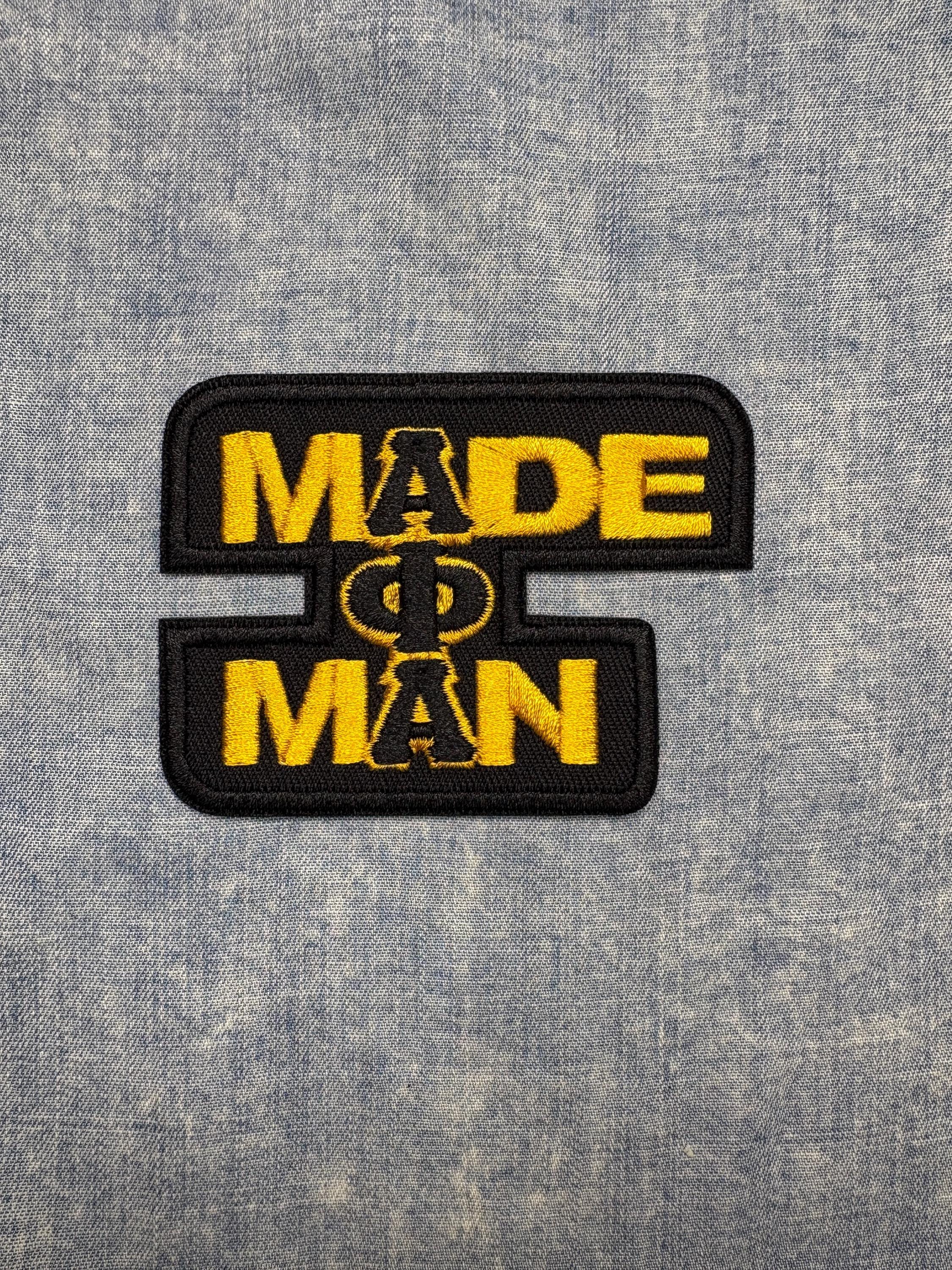 Embroidered Alpha Patch Set | Black & Gold Fraternity Iron-on - Etsy