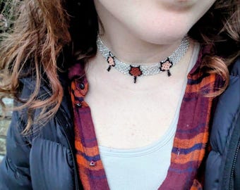 Handgemachte Katze Choker Halskette, Minimalist Kitty Schmuck, Ukrainische Kragen Choker, Einzigartige Tier Liebhaber Valentinstag Geschenk für Sie