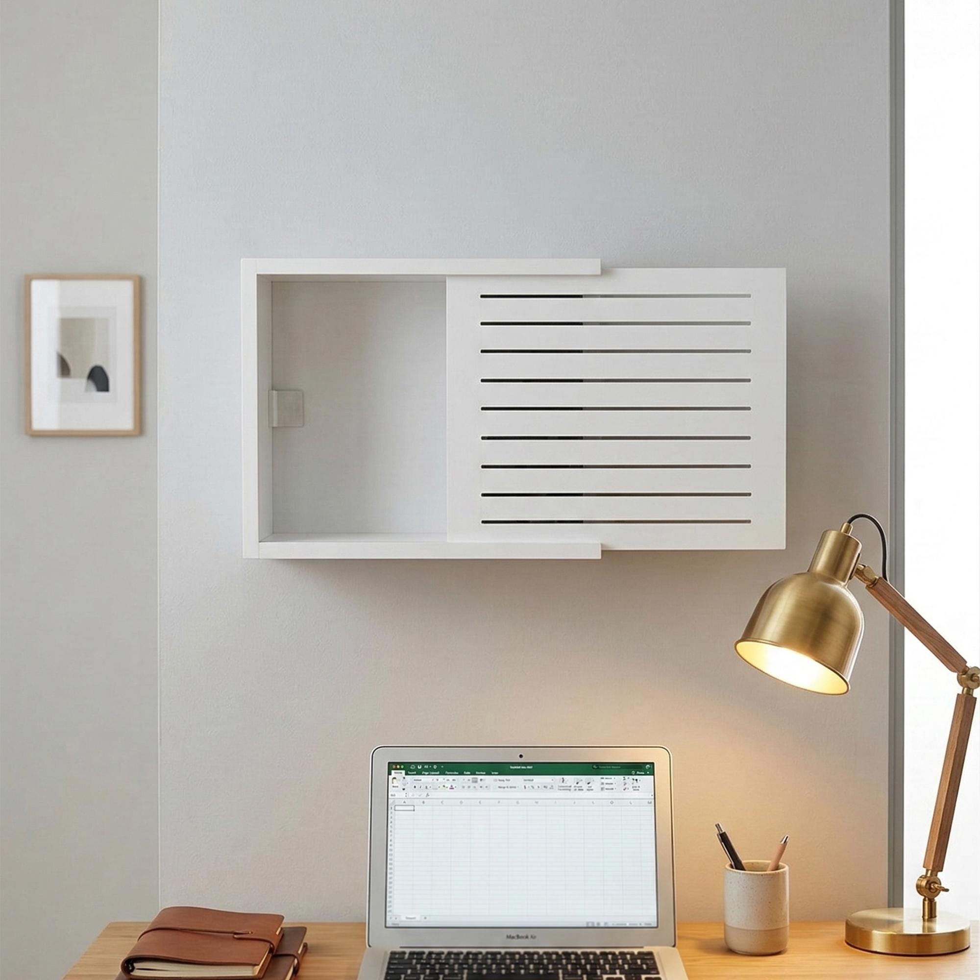 Modem Router Covers Wall Mounted Wifi Router Cover | Minimalist Modem Storage Box, Cable ...