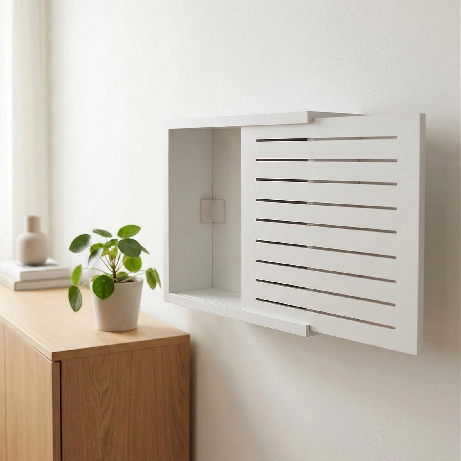 White Router Cover Wifi Router Cover | Wall Mounted Router Box | Modem Storage Box | Hide ...