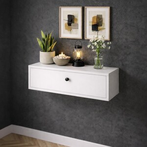 green emerald velvet dress 47.2" Wall Mounted Vanity Desk, Floating Vanity Shelf With Drawers, Dr