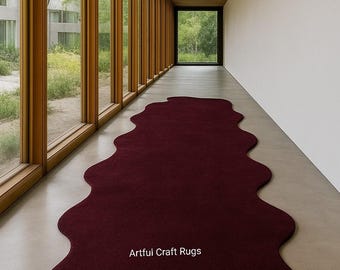 Tapete abstrato moderno - Tapete com formato orgânico - Tapete contemporâneo exclusivo