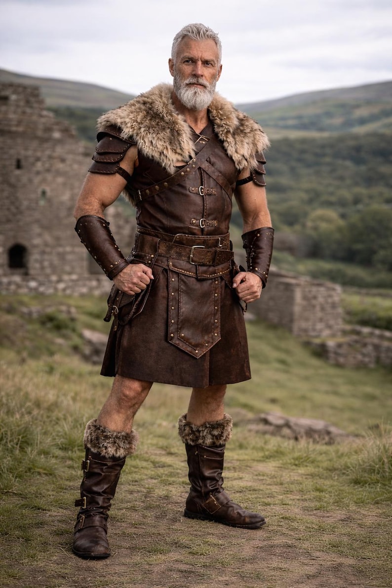 Handmade Viking Leather Armor Costume Set – Medieval Warrior Couple ...