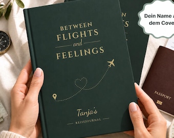 Personalisiertes Reisejournal Hardcover Reisetagebuch DIN A4 Reiseplanung Reiseerinnerungen Individuelles Journal Gift für Reisende
