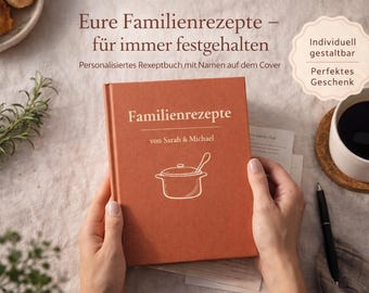 Rezeptbuch personalisiert 114 individuele cadeaus Kochbuch Mattes Cover cadeau met naam en motief