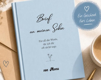 Personalisiertes „Brief an meinen Sohn“ Journal von Mama – Geburtstags- oder Weihnachtsgeschenk