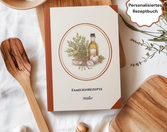 Personalisiertes Rezeptbuch zum Selberschreiben Hardcover Familienrezepte Gift Mama Oma Hogere Geburtstag