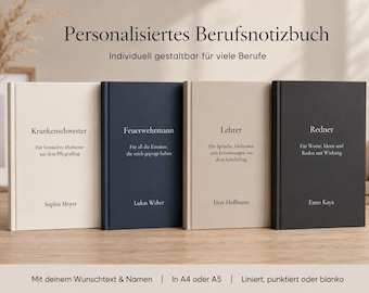 Personaliseerbare hardcoverboek A4 / A5 – notitieboekje met tekst en naam, dagboek voor herinneringen, dank en bedanking, geschenk